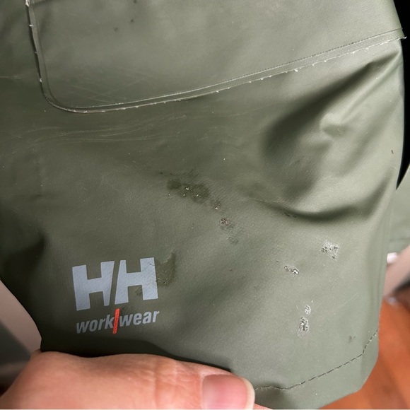 Helly Hansen Green Raincoat men’s large - Picture 2 of 7